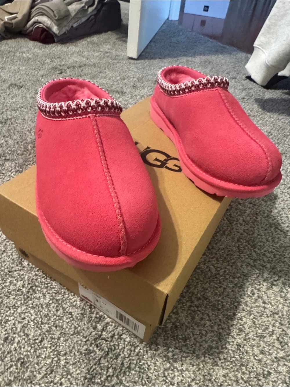 UGG Kids Pink Slip-On Clog Slippers